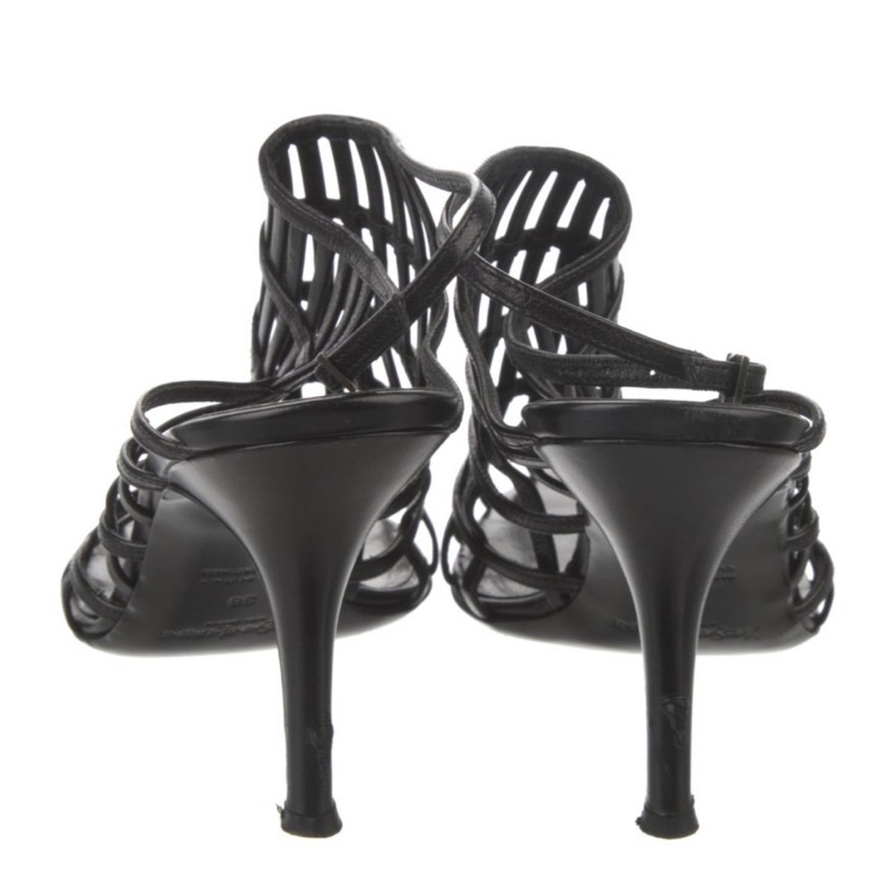 YSL Saint Laurent 2009 Mesh Cage Sandal Pumps 38 - Picture 5 of 6